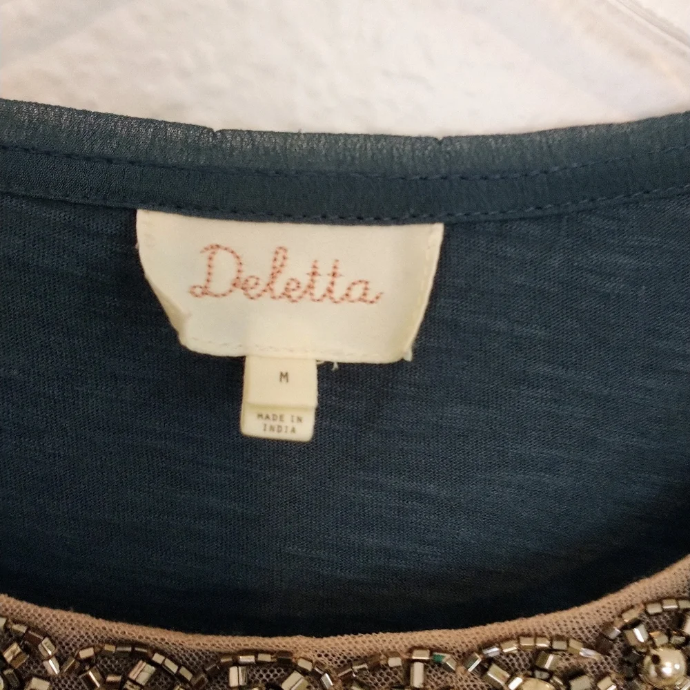 ⛰️Doletta Anthropologie sequin flounce Top - Picture 6 of 8